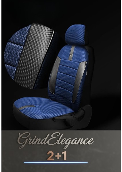Mitsubishi Outlander 2006-2012 5 Kapı – Ticari Araç 2+1 Uyumlu Vira Grindsport Koltuk Kılıfı – Mavi Siyah, Kolay Montaj fiyatları
