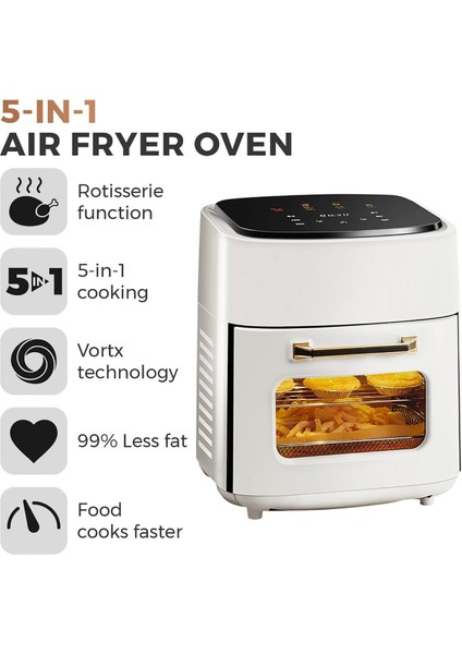 5 Fonksiyonlu 15L Dijital Hızlı Hava Isıtıcı LED Ekranlı Sepetli modelleri