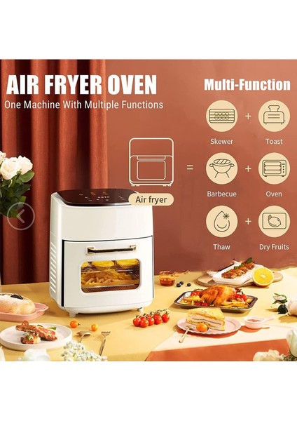 5 Fonksiyonlu 15L Dijital Hızlı Hava Isıtıcı LED Ekranlı Sepetli