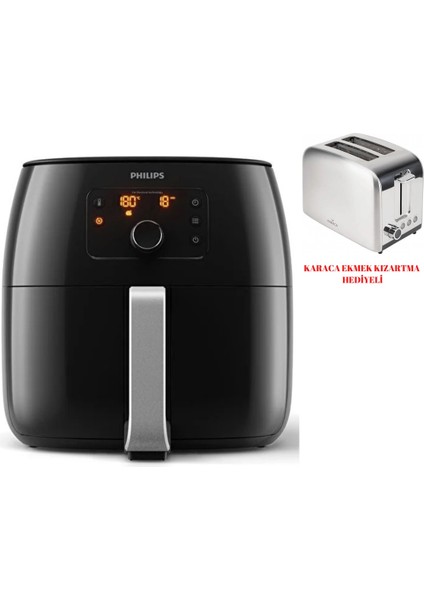 Yüksek Performanslı Büyük Kapasiteli Sıcak Hava Fritöz Inox Siyah