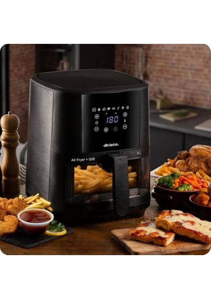 6 Litre Airfryer, 1300W, 8 Program, Şeffaf Cam, Zaman Ayarlı, Çok Renkli modelleri
