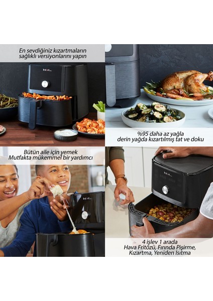 3.9 Litre 4 Fonksiyonlu Hava Fritözü, Siyah Renkli, Sağlıklı ve Pratik Kullanım modelleri