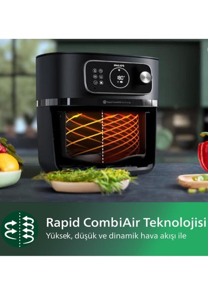 22'si 1 Arada Pişirme Fonksiyonlu Combi Xxl Airfryer Siyah fiyatları