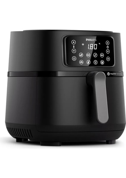 Akıllı Wi-Fi Airfryer Xxl, Tepsi ve Izgara Plakası ile Hediye, Siyah