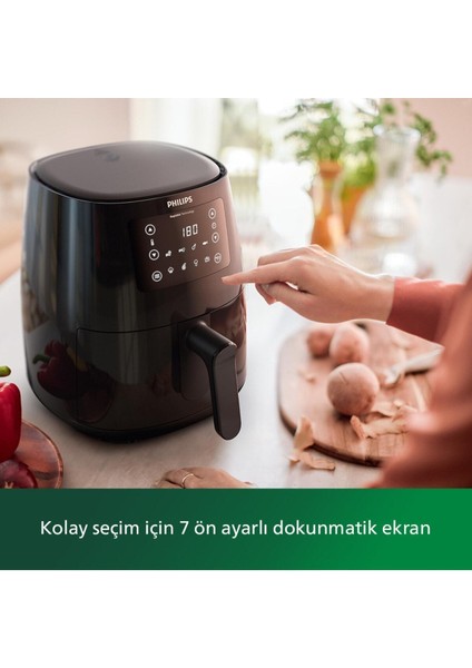 7 Önayar Dokunmatik Ekranlı 13'ü 1 Arada Pişirme ve 4,1 Lt Airfryer + Lambader