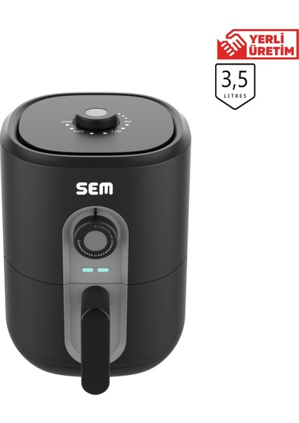 Yağsız Kızartma Sıcak Hava Fritöz Siyah 1000W fırsatları