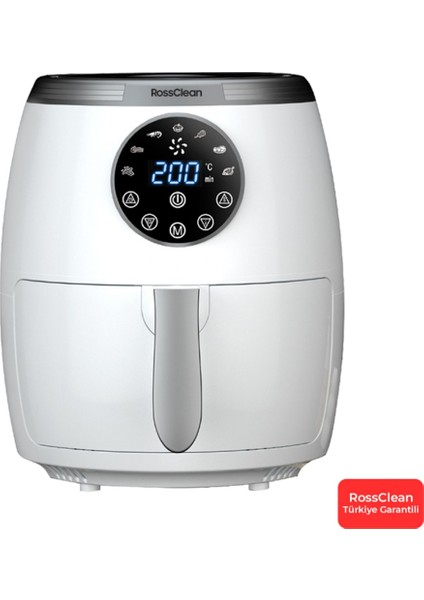 5,5l Dijital Airfryer Fritöz Beyaz, Sağlıklı ve Pratik Pişirme Cihazı
