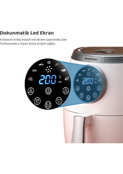 5,5l Dijital Airfryer Fritöz Beyaz, Sağlıklı ve Pratik Pişirme Cihazı modelleri