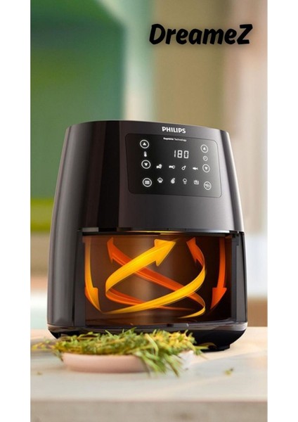 Siyah Airfryer 0.8kg, 4.1l Kapasiteli, Sağlıklı ve Pratik Kullanım Sağlar