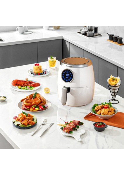 5,5l Dijital Airfryer Fritöz Beyaz, Sağlıklı ve Pratik Pişirme Cihazı fırsatları