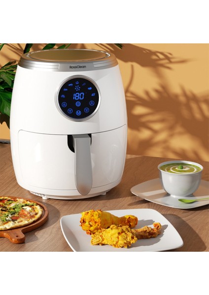 5,5l Dijital Airfryer Fritöz Beyaz, Sağlıklı ve Pratik Pişirme Cihazı