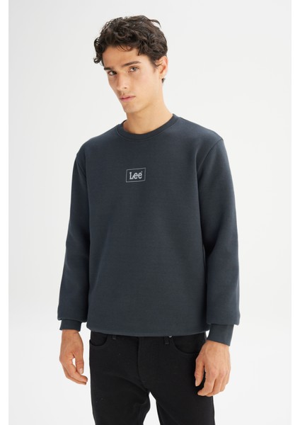 Regular Fit Normal Kesim Bisiklet Yaka Içi Polarlı Antrasit Sweatshirt modelleri