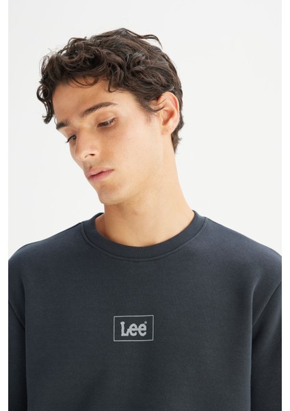 Regular Fit Normal Kesim Bisiklet Yaka Içi Polarlı Antrasit Sweatshirt fırsatları