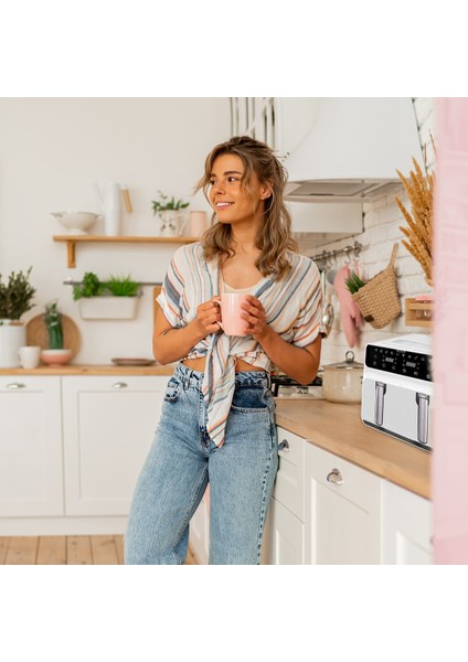 Beyaz Çok Fonksiyonlu 8 Litre Hızlı Pişirici, Sağlıklı ve Pratik Kullanım fiyatları