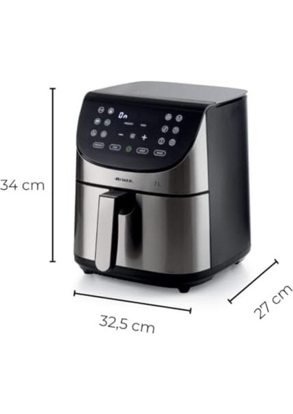 Inox Airfryer 7l, 12 Program, Geniş Sepet, Kurutma, Dayanıklı Metal Tasarım modelleri