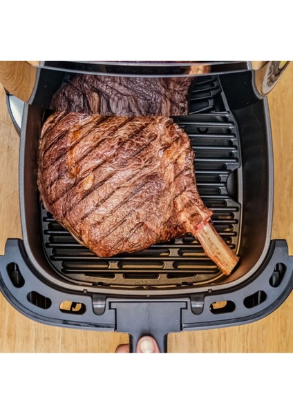 6,5l 8 Programlı 2'si 1 Arada Fritöz Siyah, Iki Farklı Yiyecek Hazırlama