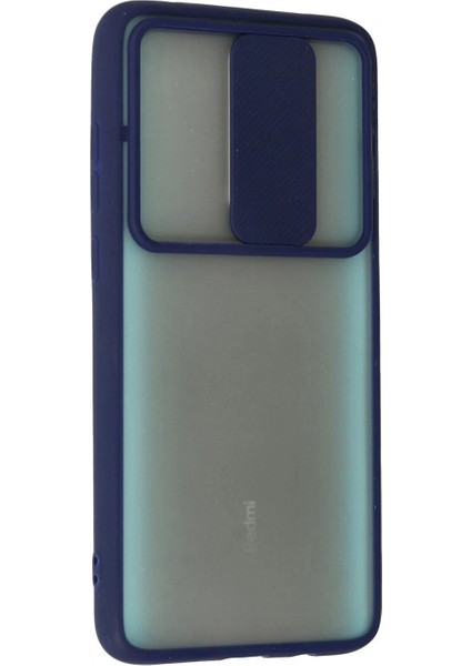 Xiaomi Redmi Note 8 Pro Kılıf Palm Buzlu Kamera Sürgülü Silikon - Lacivert modelleri