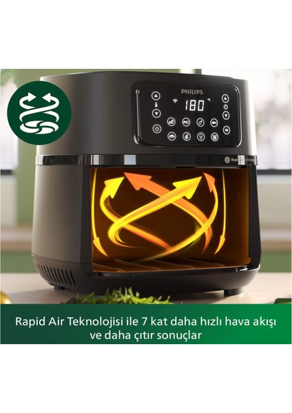 5000 Serisi Xxl Bağlantılı Fritöz Siyah, Sağlıklı ve Hızlı Pişirme Keyfi fırsatları