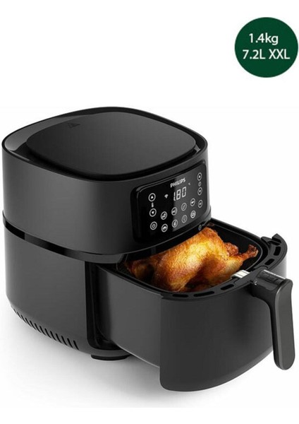 Gelişmiş Wi-Fi Airfryer 5000 Serisi Xxl, Pişirme Tepsisi ve Izgara Plakası Siyah modelleri