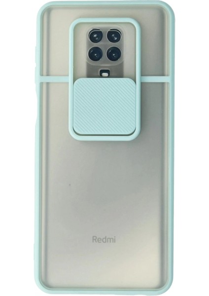 Xiaomi Redmi Note 9 Pro Kılıf Palm Buzlu Kamera Sürgülü Silikon - Turkuaz