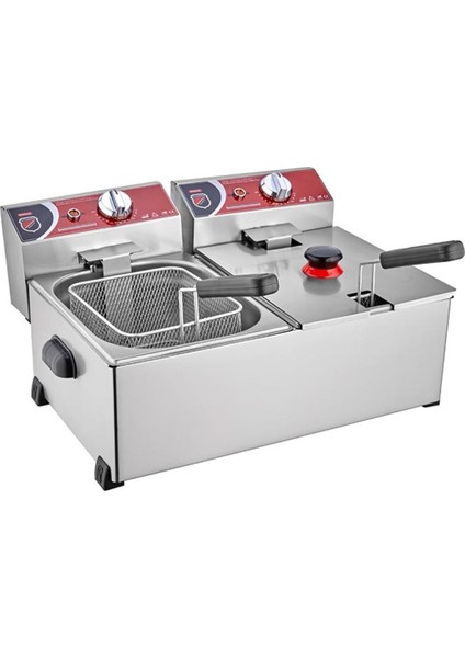 Gümüş Renkli 5,5 Litrelik Elektrikli Fritöz 2143
