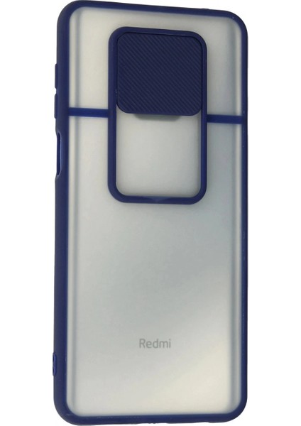 Xiaomi Redmi Note 9 Pro Kılıf Palm Buzlu Kamera Sürgülü Silikon - Lacivert modelleri