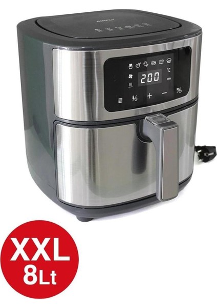 Siyah Airfryer Fritöz AF80B-R-1, Sağlıklı ve Pratik Pişirme Cihazı