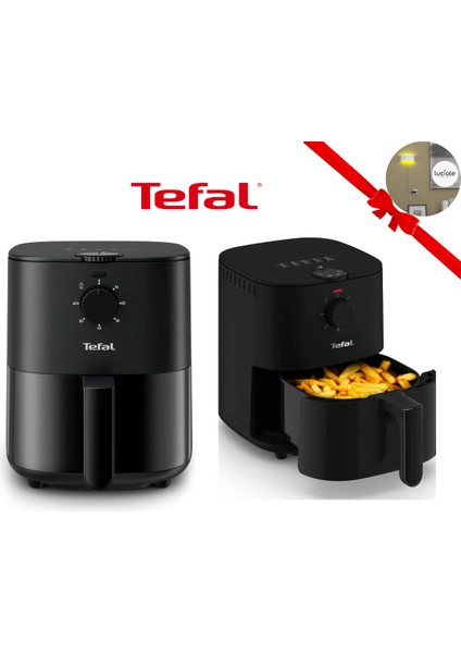 Enerji Tasarruflu 3,5 Lt Kompakt Yağsız Fritöz ve Hediye Lambader Siyah