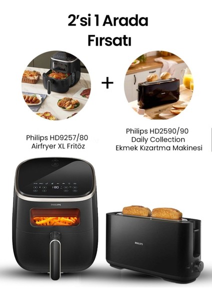 Büyük Boy Hava Fritözü ve Ekmek Kızartma Makinesi Hediye ile Sağlıklı Pişirme