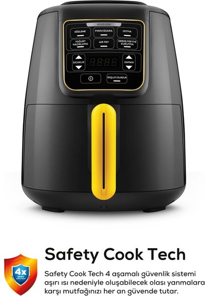 Air Pro Cook Köz Xl Airfryer Siyah Gold, Sağlıklı ve Leziz Yemekler Için Mükemmel Seçim fiyatları