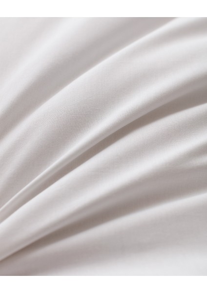 Valette King Size %100 Pamuk Nevresim Takımı - Beyaz/Pudra