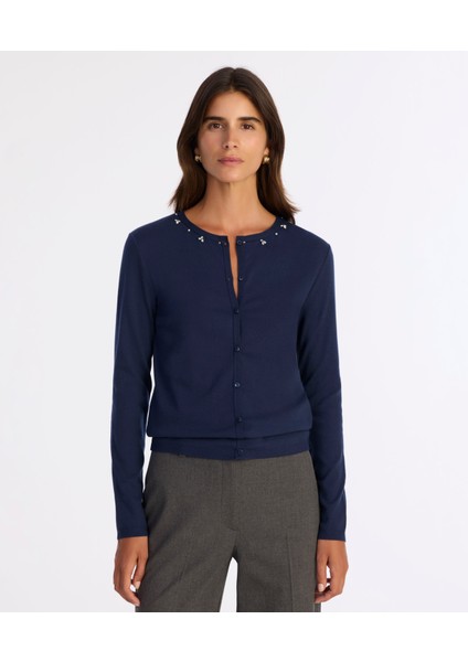 Regular Bisiklet Yaka Uzun Kol Hırka