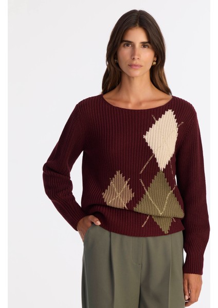 Regular Kayık Yaka Uzun Kol Kazak fiyatları