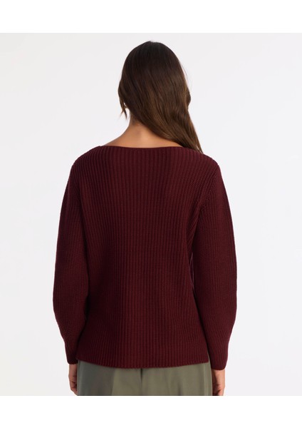 Regular Kayık Yaka Uzun Kol Kazak fırsatları