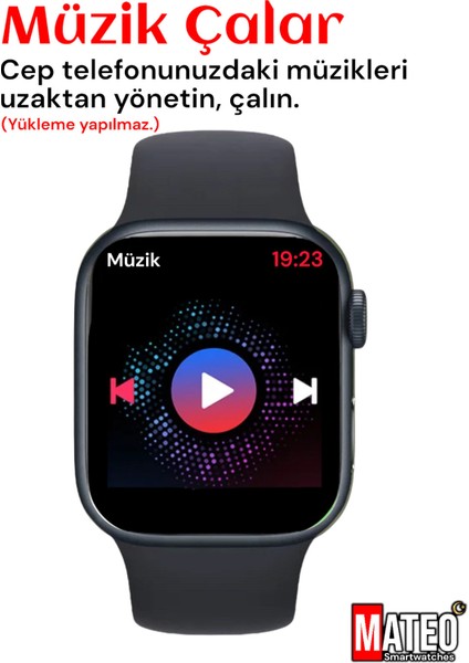 Dokunmatik Bluetooth Kulaklık ve Akıllı Saat, Siyah, Arama ve Bildirim Özellikli modelleri