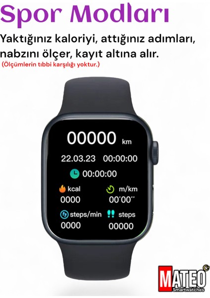 Dokunmatik Bluetooth Kulaklık ve Akıllı Saat, Siyah, Arama ve Bildirim Özellikli