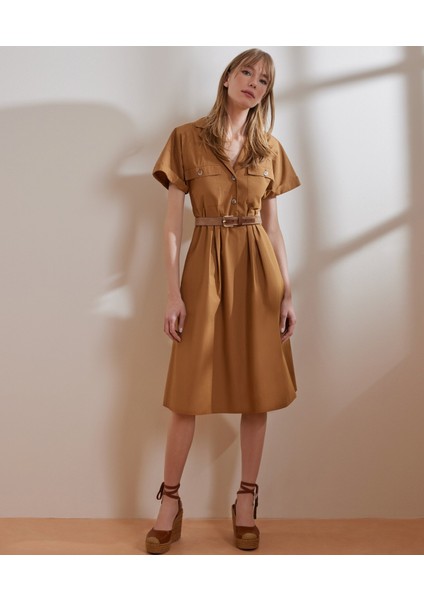 Cep Detaylı Midi Elbise fiyatları