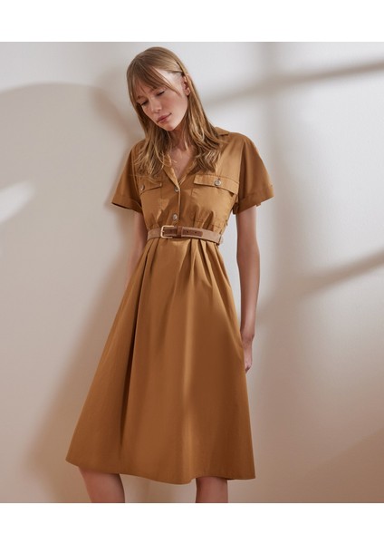 Cep Detaylı Midi Elbise modelleri