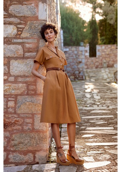 Cep Detaylı Midi Elbise indirimleri