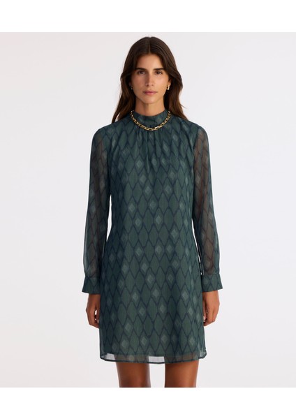 Bol Yarım Balıkçı Yaka Uzun Kol Elbise fiyatları