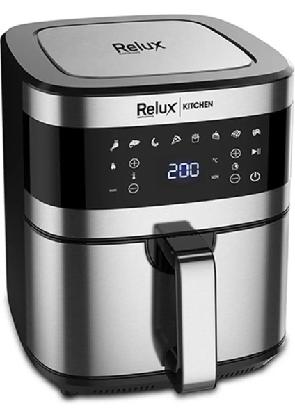 Geniş Kapasiteli Şık Airfryer 6,5l, Gri Renk fiyatları