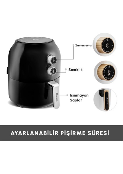 Beyaz Yağsız Fritöz, 3,5 L, Çok Amaçlı, Sağlıklı Pişirme, Pratik ve Hızlı Kullanım modelleri