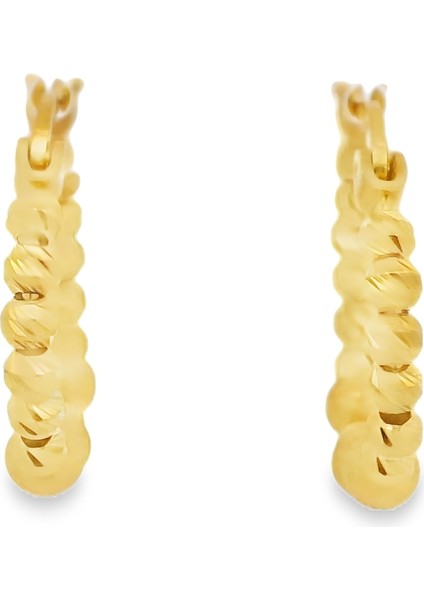 Taşsız Küpe 14 Ayar Altın 3.80 gr OA-K1TB01029347