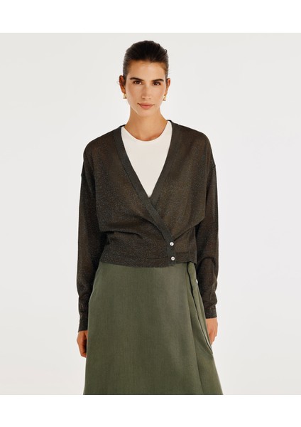 Derin V Yaka Rahat Kalıp Hırka fiyatları