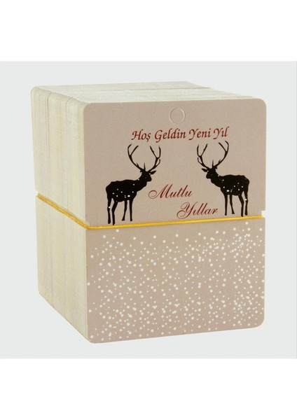 Wizard Mutlu Yıllar Bileklik Kartı 200 Adet-Kahverengi modelleri