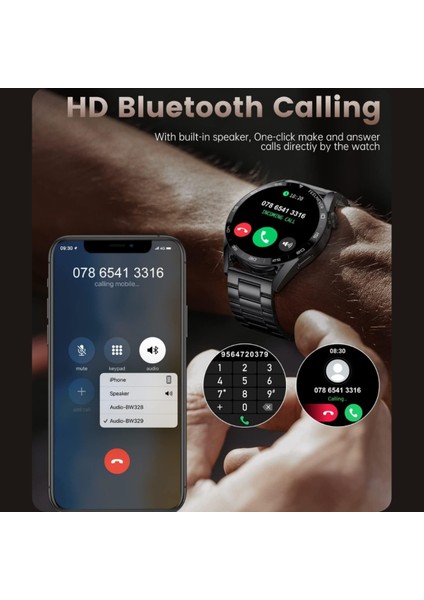 Şık Erkek Spor Akıllı Saat, Gps, Nfc, Bluetooth, Sesli Görüşme, Uyumlu, Siyah fiyatları