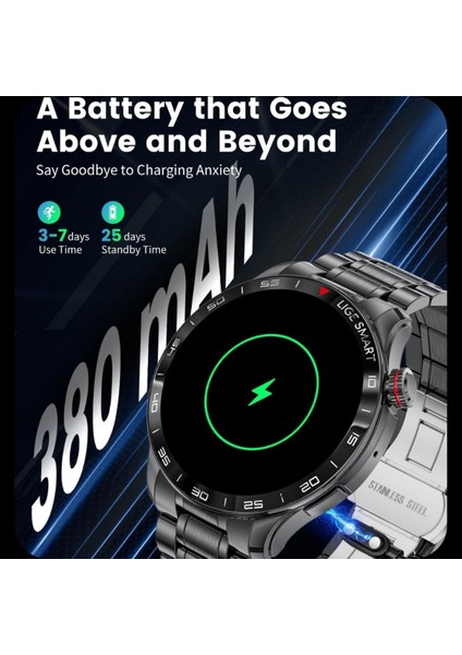 Şık Erkek Spor Akıllı Saat, Gps, Nfc, Bluetooth, Sesli Görüşme, Uyumlu, Siyah modelleri