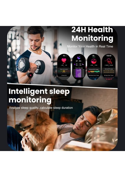 Şık Erkek Spor Akıllı Saat, Gps, Nfc, Bluetooth, Sesli Görüşme, Uyumlu, Siyah