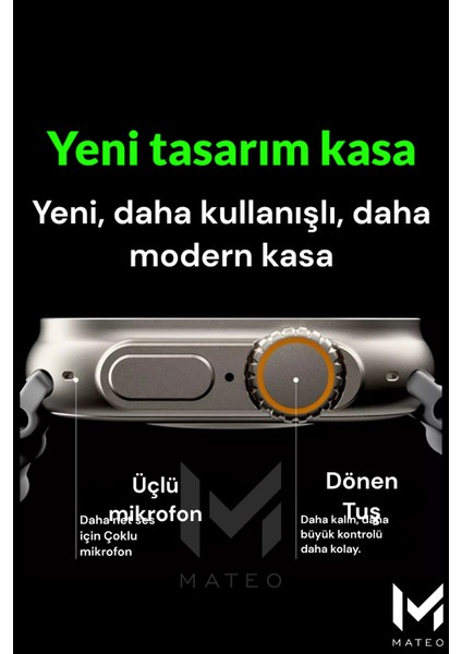 Şık Akıllı Saat ve Kablosuz Kulaklık Seti, Siyah, Dokunmatik, Bluetooth, 2'li Paket