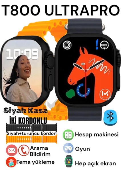 Akıllı Saat Watch 8 Ultra 45MM 1.99INÇ Türkçe Uyumlu Siyah Kasa fiyatları